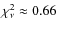 $\chi^2_\nu\approx0.66$