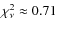 $\chi^2_\nu\approx0.71$
