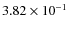 $3.82 \times 10^{-1}$