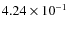 $4.24 \times 10^{-1}$