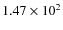 $1.47 \times 10^{2}$