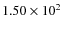 $1.50 \times 10^{2}$