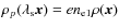$\rho_p (\lambda_{\rm s} \vec{x}) = en_{\rm e1} \rho (\vec{x})$