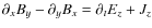 $\partial_x B_y - \partial_y B_x = \partial_t E_z
+ J_z$