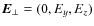 $\vec{E}_{\perp} = (0,E_y,E_z)$