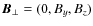 $\vec{B}_{\perp}
= (0,B_y,B_z)$
