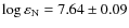 $\log\varepsilon_{\rm N}=7.64\pm0.09$