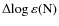$\Delta { \log\varepsilon(\rm N) }$