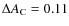 $\Delta A_{\rm C} = 0.11$