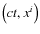 $\left(ct,x^{i}\right)$