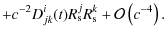 $\displaystyle +c^{-2}D_{jk}^{i}(t)R_{{\rm s}}^{j}R_{{\rm s}}^{k}+\mathcal{O}\left(c^{-4}\right).$