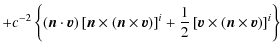 $\displaystyle +c^{-2}\left\{ (\vec{n}\cdot\vec{v})\left[\vec{n}\times\left(\vec...
...ac{1}{2}\left[\vec{v}\times\left(\vec{n}\times\vec{v}\right)\right]^{i}\right\}$
