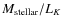$M_{\rm stellar}/L_{K}$