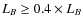 $L_{B} \ge 0.4\times L_{B}$