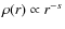 $\rho (r) \propto r^{-s}$