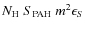 $N_{\rm H}\;S_{\rm PAH}\;m^2\epsilon_{S}$