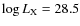 $\log L_{\rm X} = 28.5$