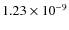 $1.23\times 10^{-9}$
