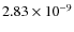 $2.83\times 10^{-9}$