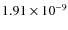 $1.91\times 10^{-9}$