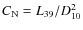 $C_{\rm N}=L_{\rm 39}/D^2_{10}$