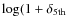 $\log(1+\delta_{5{\rm th}}$