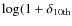 $\log(1+\delta_{10{\rm th}}$