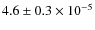 $4.6\pm0.3 \times
10^{-5}$