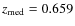 $z_{\rm med}=0.659$