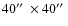 $40\hbox{$^{\prime\prime}$ }\times40\hbox{$^{\prime\prime}$ }$