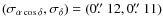 $(\sigma_{\alpha \cos \delta},\sigma_{\delta})=(0\hbox{$.\!\!^{\prime\prime}$ }12,0\hbox{$.\!\!^{\prime\prime}$ }11)$