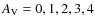 $A_{\rm V}=0,1,2,3,4$