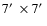 $7\hbox{$^\prime$ }\times 7\hbox{$^\prime$ }$