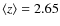 $\langle z\rangle =2.65$