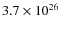 $3.7\times10^{26}$