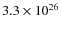 $3.3\times10^{26}$
