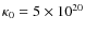 $\kappa_0 = 5\times 10^{20}$