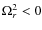 $\Omega_r^2 < 0$