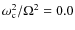 $\omega _{\rm c}^2/ \Omega ^2 = 0.0$