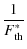 $\displaystyle \frac{1}{F^*_{\rm th}}$