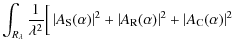 $\displaystyle \int_{R_\lambda} \frac{1}{\lambda^2}\Big[\left\vert A_{{\rm S}}(\...
...t A_{{\rm R}}(\alpha)\right\vert^2 +\left\vert A_{{\rm C}}(\alpha)\right\vert^2$