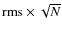 ${\rm rms} \times \sqrt{N}$