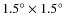 $1.5^\circ \times 1.5^\circ $