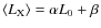 $\langle L_{\rm X}\rangle= \alpha L_0 + \beta$