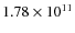 $1.78 \times 10^{11}$