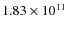 $1.83 \times 10^{11}$