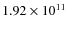 $1.92 \times 10^{11}$