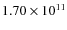 $1.70 \times 10^{11}$
