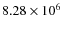 $8.28 \times 10^6$