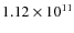 $1.12 \times 10^{11}$